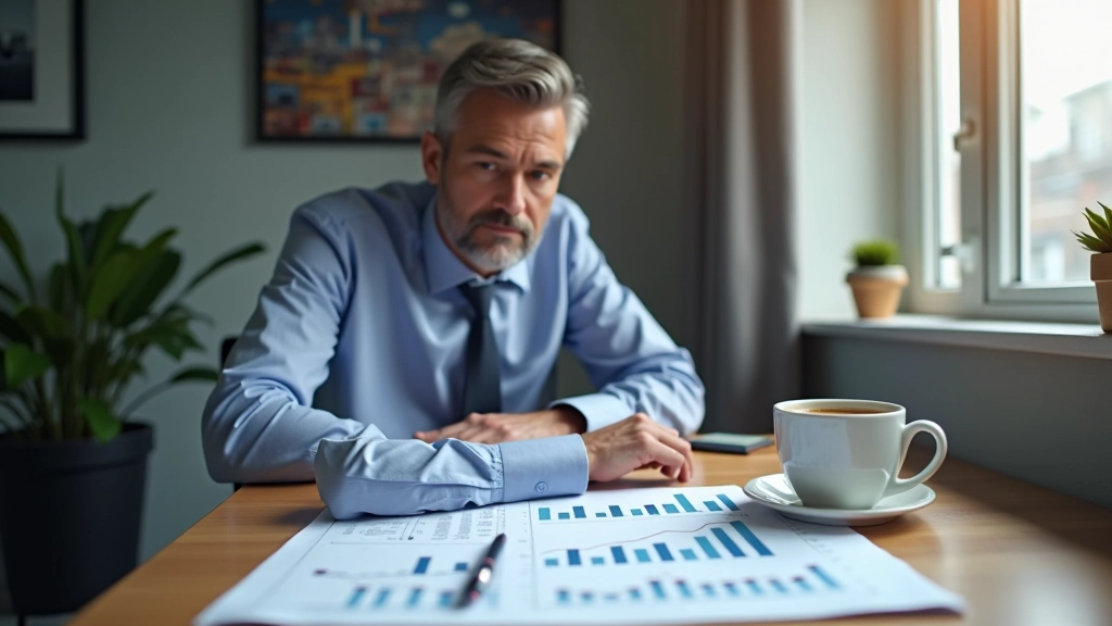 Comparative financial ratios chart and company metrics displayed on analyst workspace with multiple documents